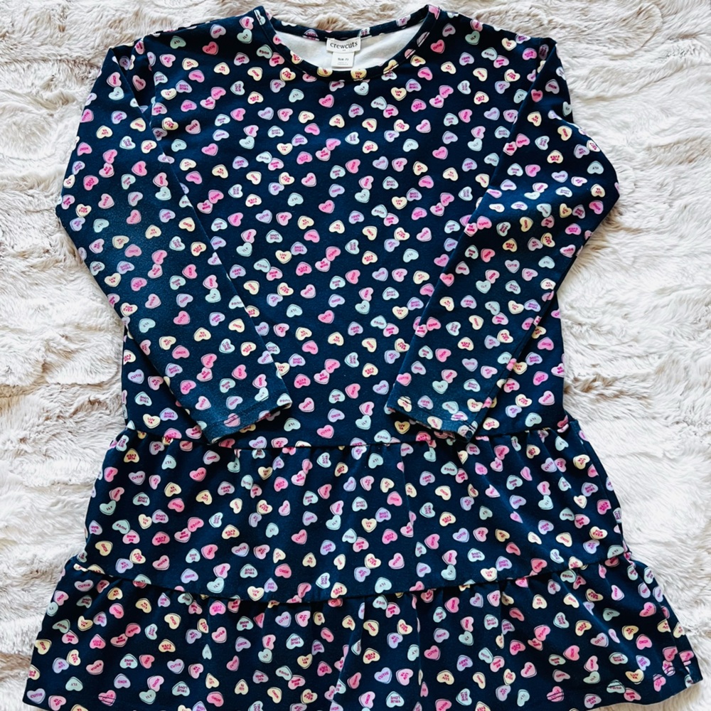 Crewcuts JCrew conversation hearts cotton dress, girls size 6